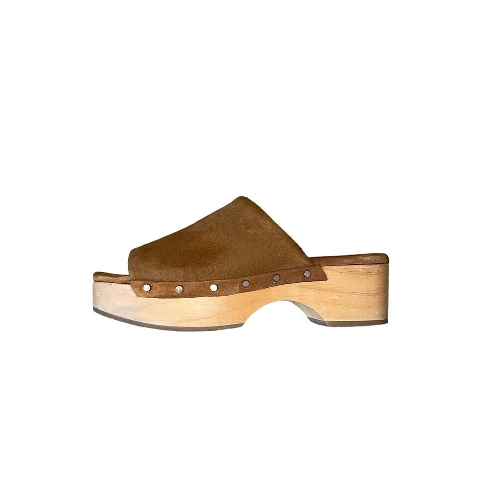 Dolce Vita DORADO Women’s Saddle Brown Suede Clog Sandals MSRP $120 SZ 8.5